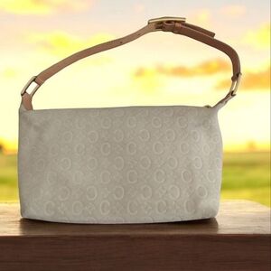 Celine Paris Suede Leather Small Baguette Shoulder Bag